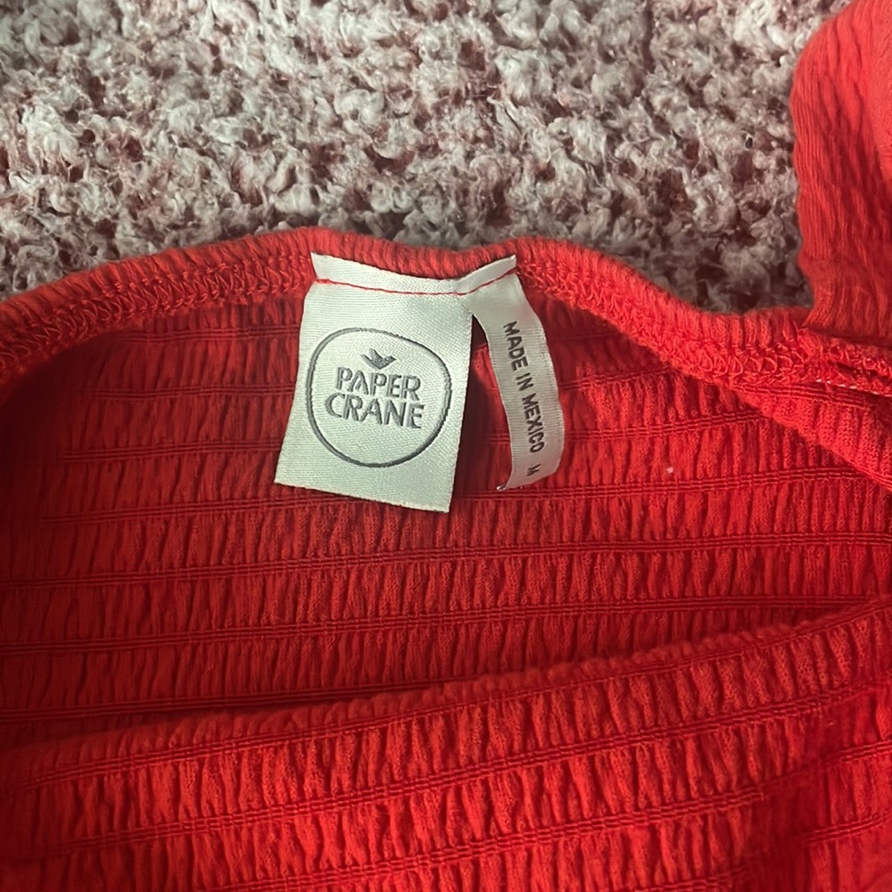 Red cropped tank - Picture 3 of 3